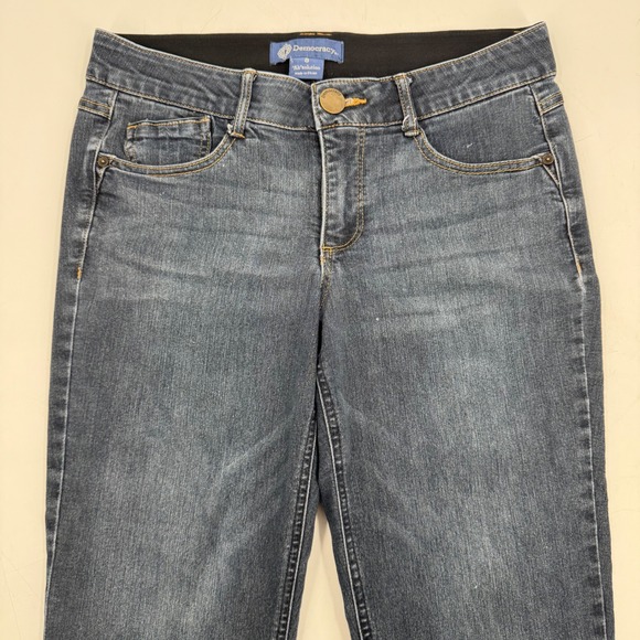 Democracy Women's Dark Wash Denim Flare Jeans Ab Solution Size 8 - Picture 1 of 14